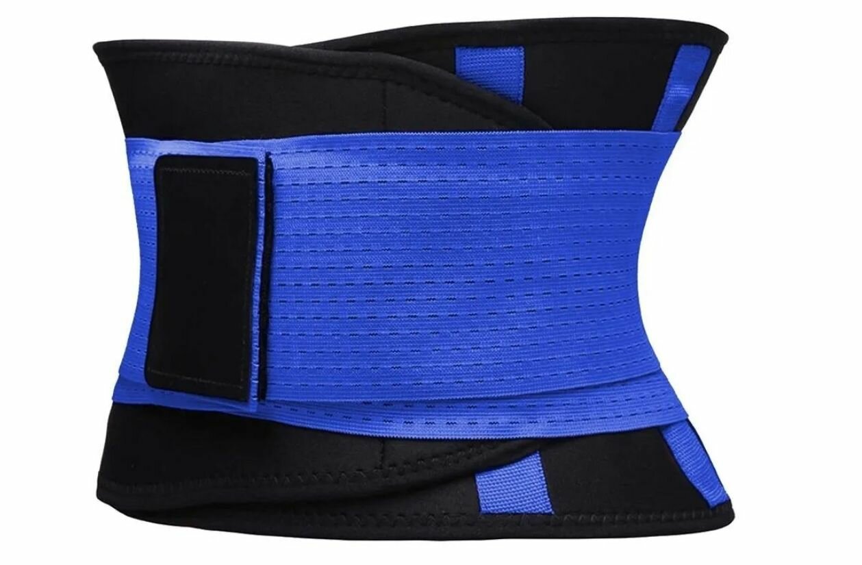 Утягивающий пояс-корсет из неопрена для похудения Hot Shapers Belt Power S синий