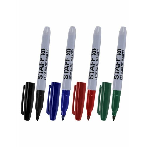Маркеры перманентные 4 цвета, 2,5 мм, 12 шт маркеры тканевые перманентные 12 24 цвета