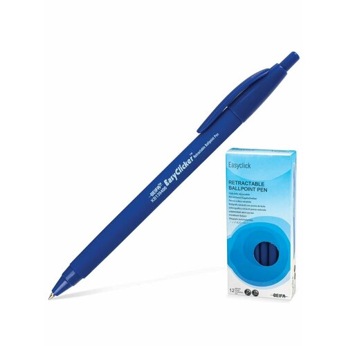 Ручки автоматические 12 шт ручка шариковая автоматическая beifa бэйфа синяя трехгранная узел 0 7 мм линия письма 0 5 мм kb139400jc 36 штук в упаковке