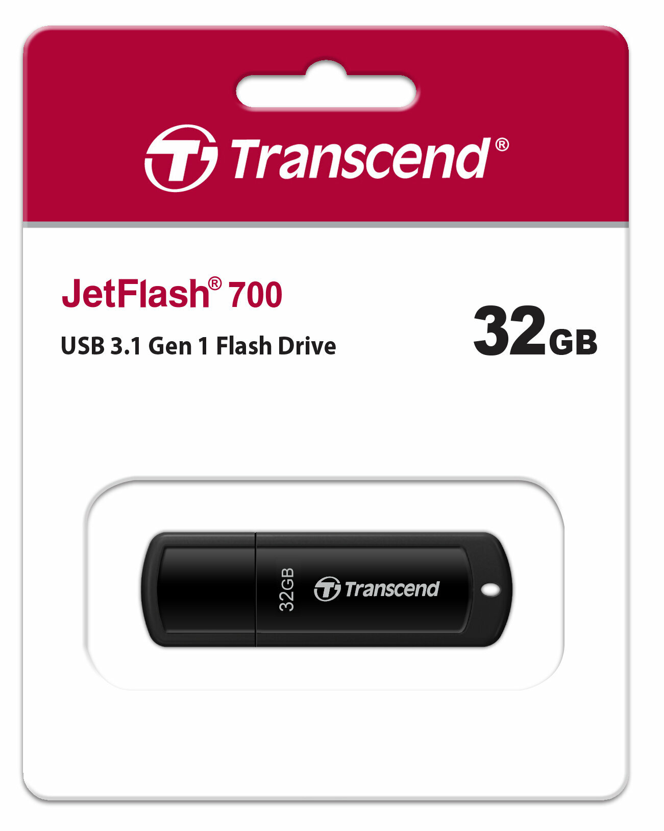 Флеш-накопитель TRANSCEND JetFlash 700 32GB (TS32GJF700), официальная гарантия