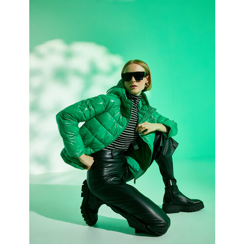 фото Куртка koton, размер 38, зеленый