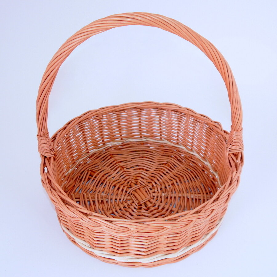 фото Корзина плетеная круглая (4) мини 1, ручное плетение из лозы