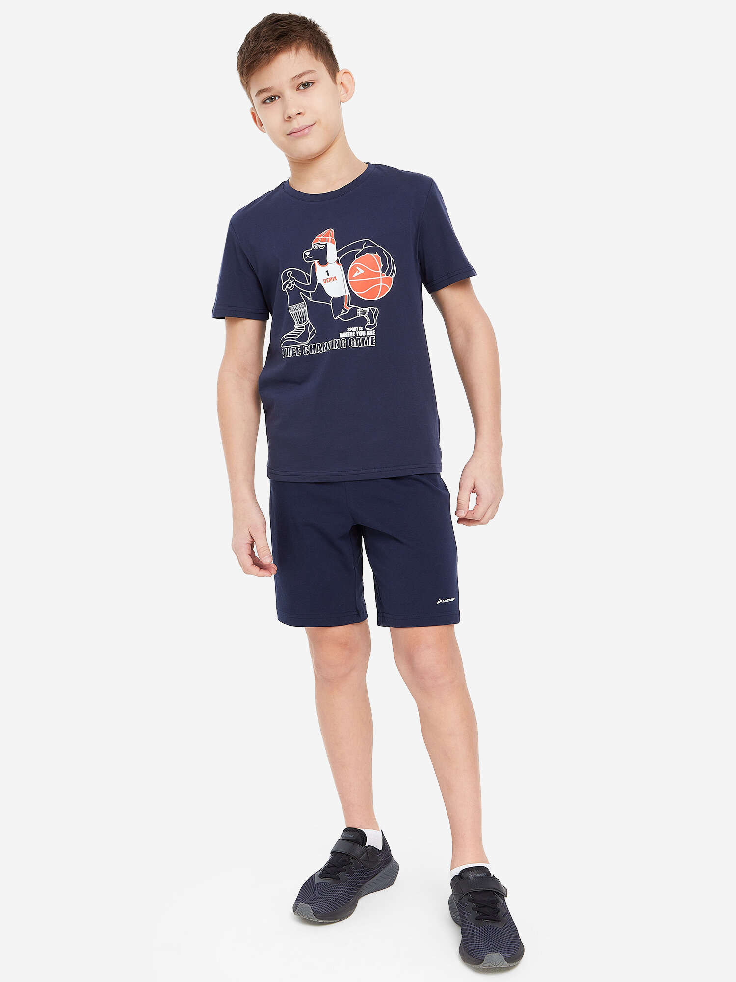 Шорты Demix, размер 110-116, темно-синий — фото 1