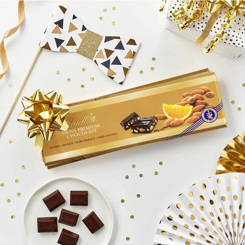 Шоколад Lindt Swiss Premium Темный с апельсином и миндалем 49% 300г Lindt and Sprungli - фото №19