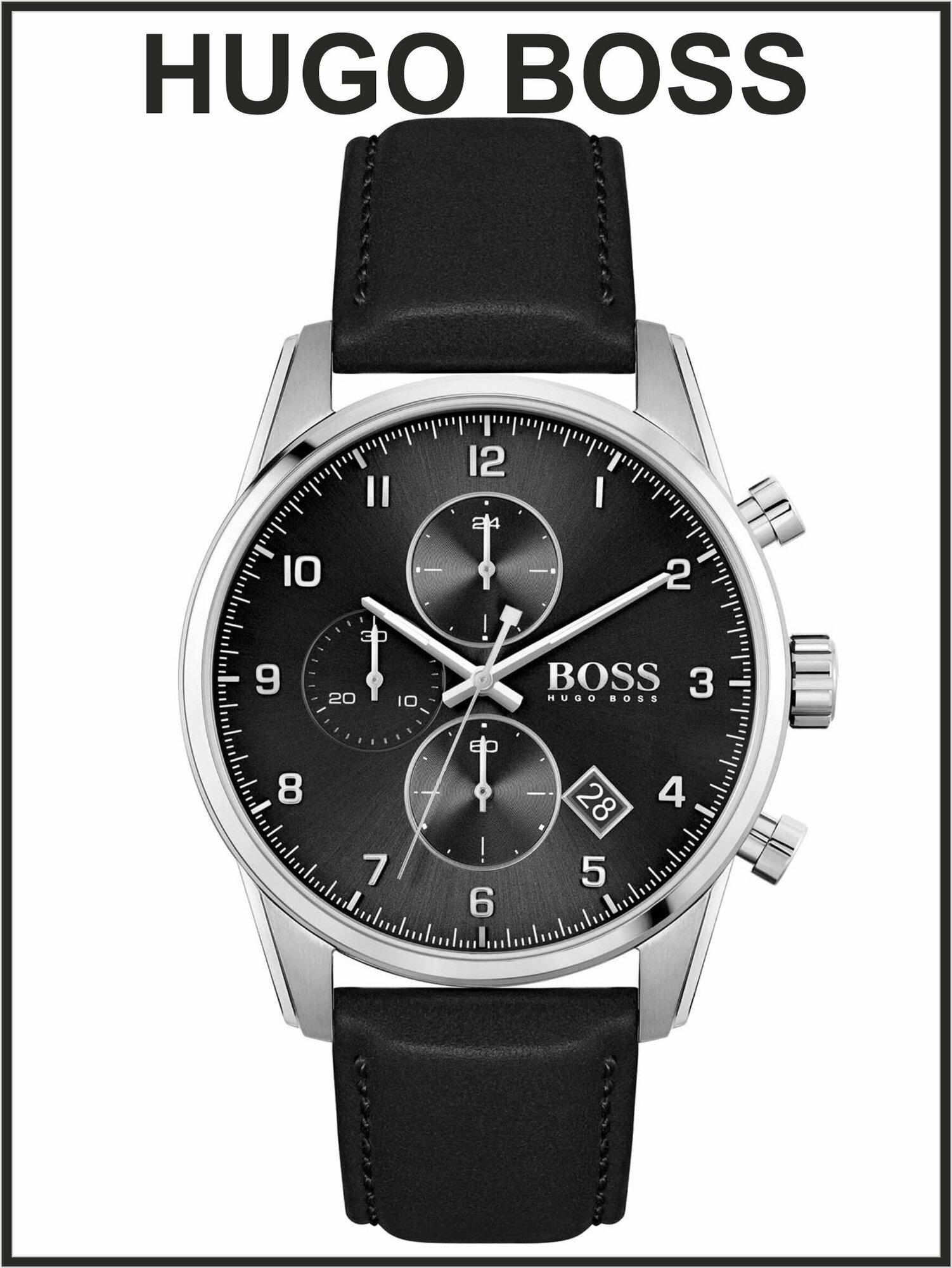 Наручные часы BOSS, черный, серебряный