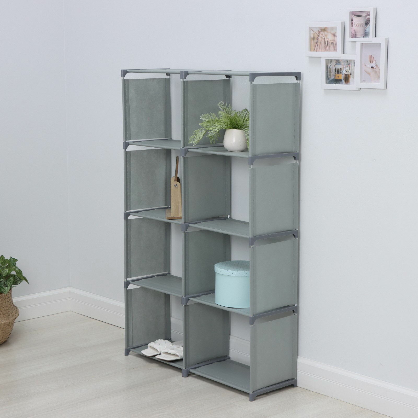 Стеллаж для хранения многофункциональный 85x26x125 см серый