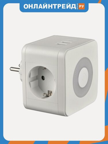 Изображение товара Разветвитель сетевой с выключателем Uniel S-GES2-16SBUC WHITE