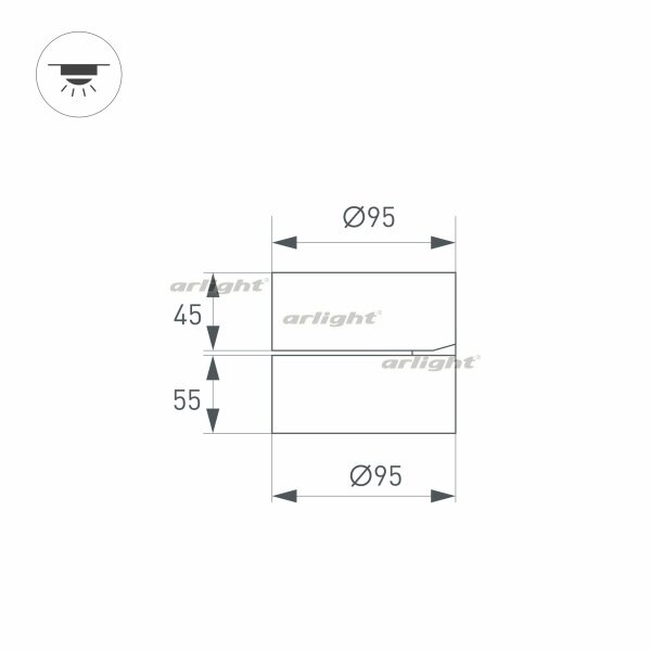 Потолочный светодиодный светильник Arlight SP-Rondo-Flap-R110-25W Warm3000 / - фото №12