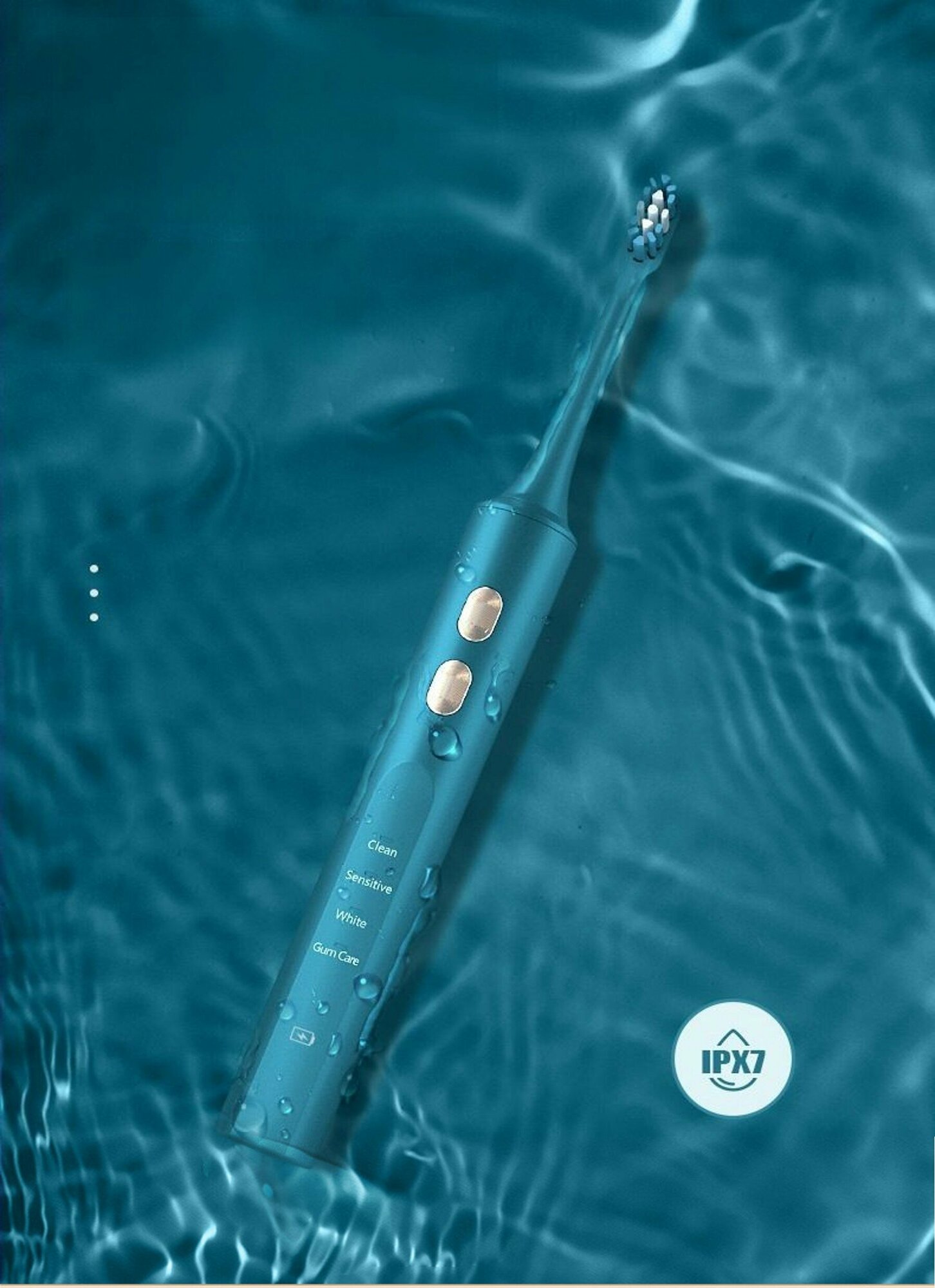 Электрическая зубная щетка TeethXClean, темно-зеленая, 4 режима работы - фотография № 4