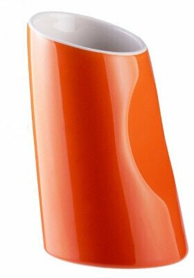 Стакан для зубных щёток Primanova Серия: Akik-Oranj Цвет: оранжевый Материал: Керамика Размер: 8x8x125 (D-14323)