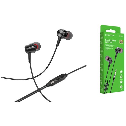Гарнитура BOROFONE BM52 Revering universal earphones 35мм цвет черная 38500₽