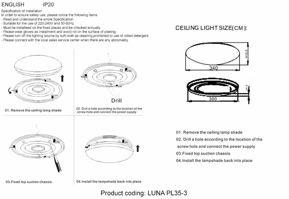 Потолочный светодиодный светильник Crystal Lux Luna PL35-3 - фотография № 4