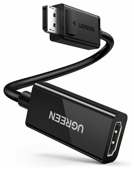 Переходник UGREEN MM137 (70694), DisplayPort (M) to HDMI (F), 4K*2K@60Hz, с проводом, Black