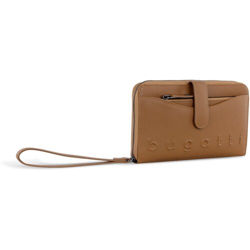 фото Кошелек bugatti, фактура гладкая, коричневый