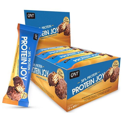 фото Qnt protein joy vanilla crisp 60g/ батончики "протеин джой" ванильный крисп упаковка 60 г