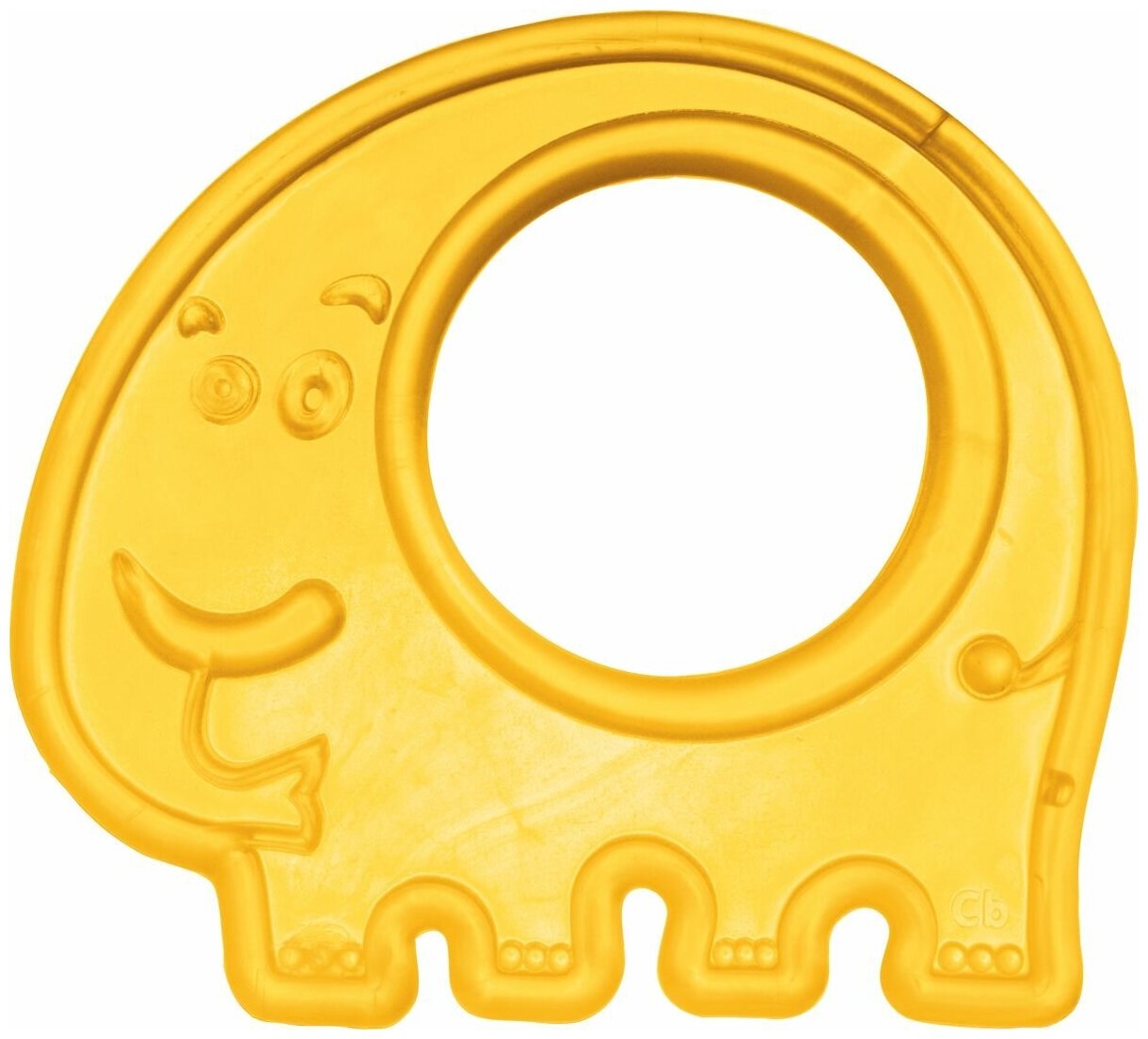 Прорезыватель мягкий, 0+, цвет: желтый, форма: слоник