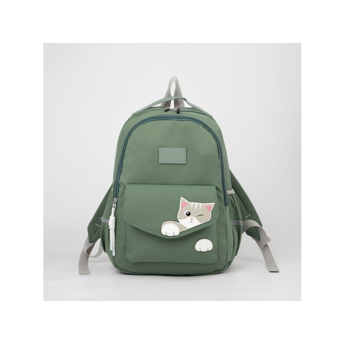 Школьный детский портфель для подростков ранец для девочки рюкзак momo зеленый
