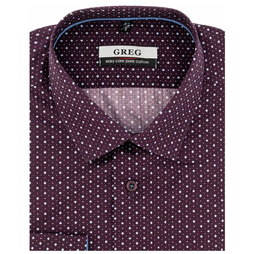 Рубашка GREG, размер 164-172/40, бордовый