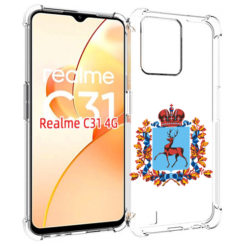 Чехол MyPads герб-нижегородская-область для OPPO Realme C31 задняя-панель-накладка-бампер