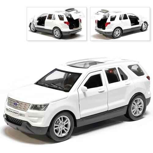 Машина Ford Explorer, инерционная, белый, Технопарк, 12 см