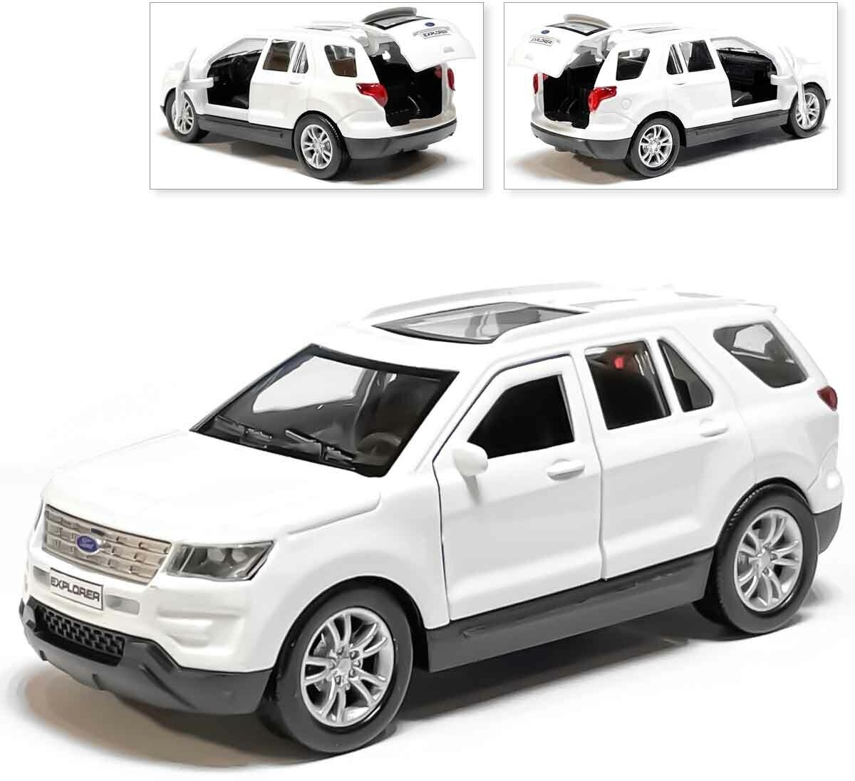 Машина Ford Explorer, инерционная, белый, Технопарк, 12 см