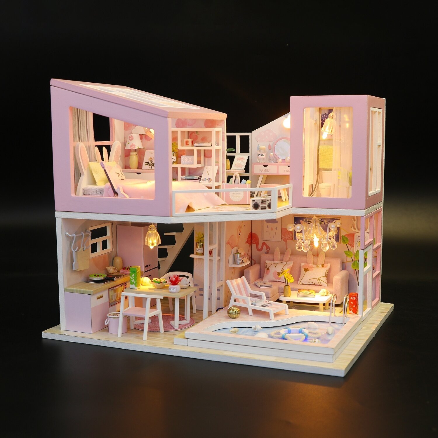 Румбокс Hobby Day / Diy House "Розовый фламинго", M915 - фото №11