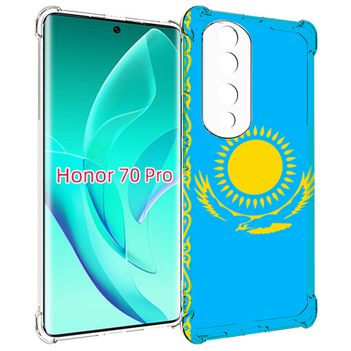 Чехол MyPads флаг Казахстана-1 для Honor 70 Pro / 70 Pro Plus задняя-панель-накладка-бампер