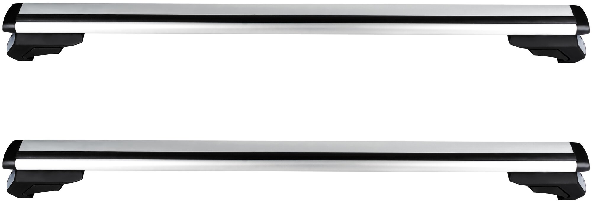 Багажник ED ARGO на стандартные рейлинги SsangYong Rexton / СсангЙонг Рекстон Джип 5дв. 2000-2012 поперечины крыло, чёрные, без замка