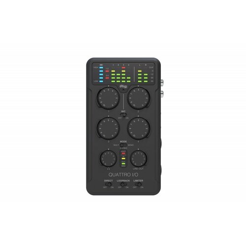 IRIG-Pro-QUATTRO-IN Аудио и MIDI-интерфейс для мобильных устройств, IK Multimedia контролер midi ik multimedia iirig blueboard беспроводной педальный