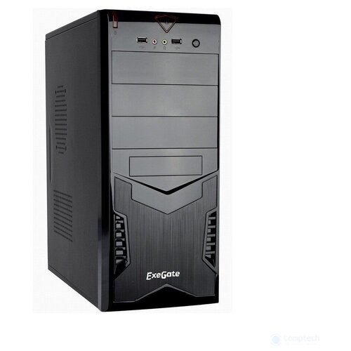 Exegate EX261451RUS Корпус Miditower CP-601 Black ATX 2*USB Audio компьютерный корпус exegate cp 601 350 вт черный