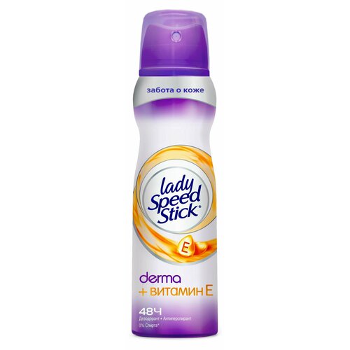 Дезодорант-антиперспирант спрей женский Lady Speed Stick Derma Витамин Е, 150 мл, 3 шт