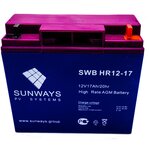 Аккумуляторная батарея SUNWAYS HR 12-17 - изображение