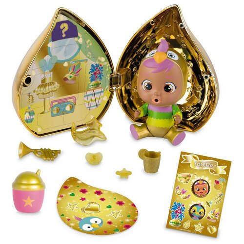 Кукла IMC Toys Cry Babies Magic Tears GOLDEN EDITION Плачущий младенец с домиком и аксессуарами 7 ви кукла сюрприз imc toys cry babies magic tears storyland story house series