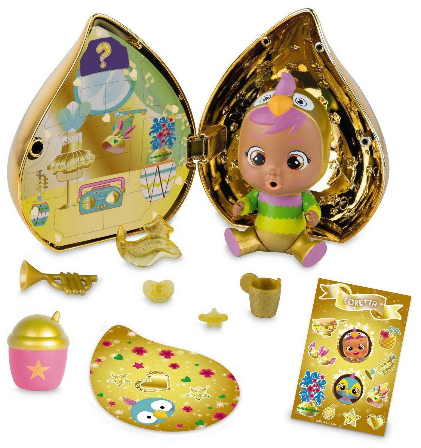 Кукла IMC Toys Cry Babies Magic Tears GOLDEN EDITION Плачущий младенец с домиком и аксессуарами 7 видов