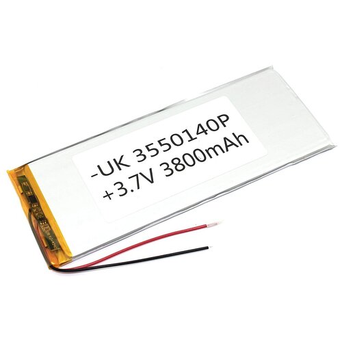 фото Аккумулятор li-pol (батарея) 3.5*50*140мм 2pin 3.7v/3800mah oem