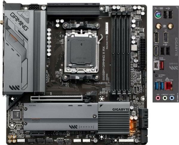 Материнская плата GigaByte B650M GAMING X AX Socket AM5 AMD B650 4xDDR5 1xPCI-E 16x 1xPCI-E 1x 4xSATA III mATX Retail