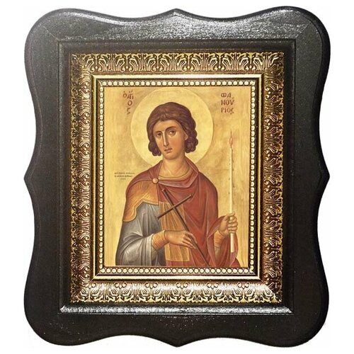 Фанурий Критский Родоский мученик. Икона на холсте.
