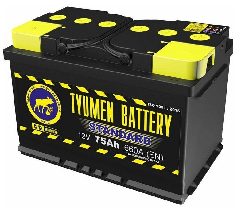 Аккумулятор 75 А/Ч "Tyumen Battery" 660a (Обратная Полярность) (278*175*190) TYUMEN BATTERY арт. 6CT75L0