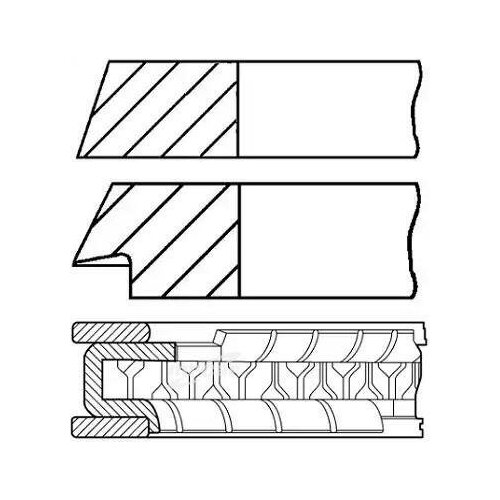 GOETZE 08-102500-00 Кольца dm.83.00 STD [1.2-1.5-2.5] 1 ПОР.