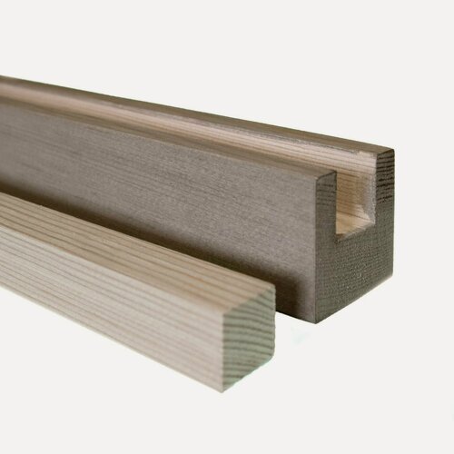 Изображение товара Декоративный брус 40х40х3000мм для декора стен и потолков. Стоимость указана за 1 рейку.