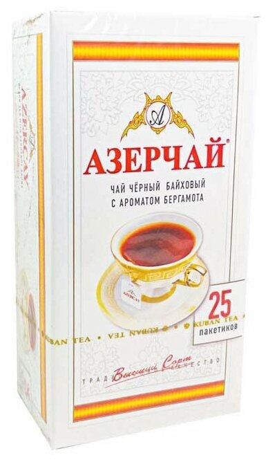 Чай черный Азерчай с бергамотом 25 пакетиков
