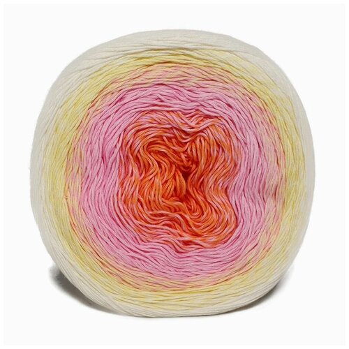 Пряжа Rosegarden YarnArt, белый-розов-персик - 302, 100% хлопок, 2 мотка, 250 г, 1000 м.