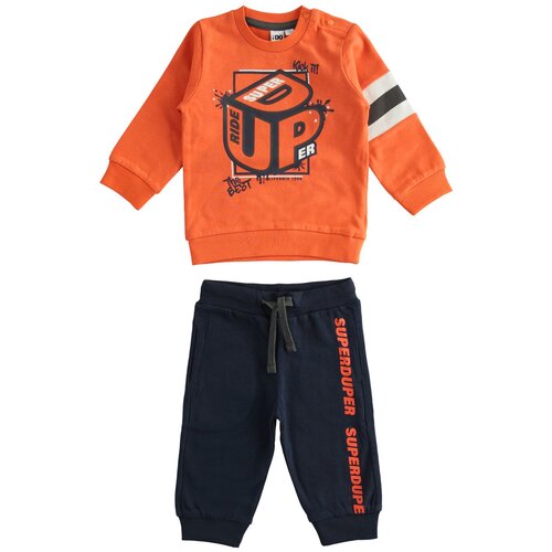 фото Комплект (свитшот, спортивные брюки) ido, размер 6a, цвет оранжевый