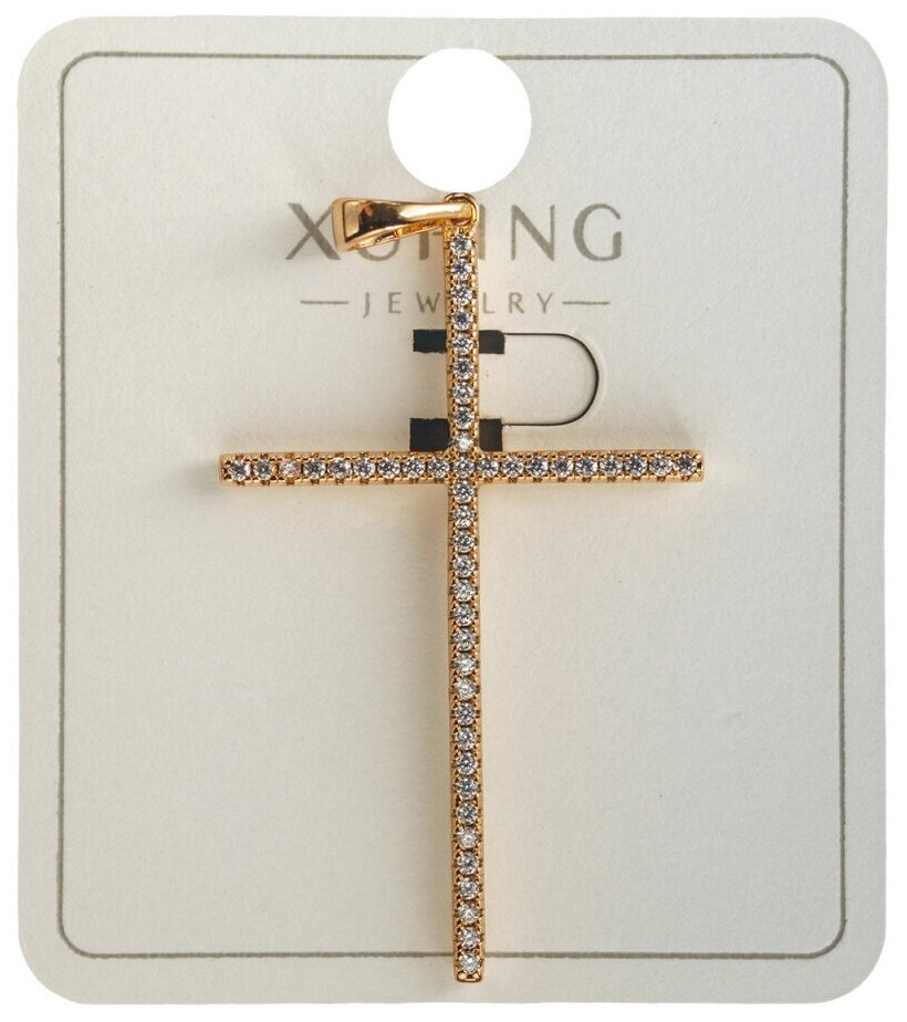 Подвеска на шею кулон Крест бижутерия под золото Xuping