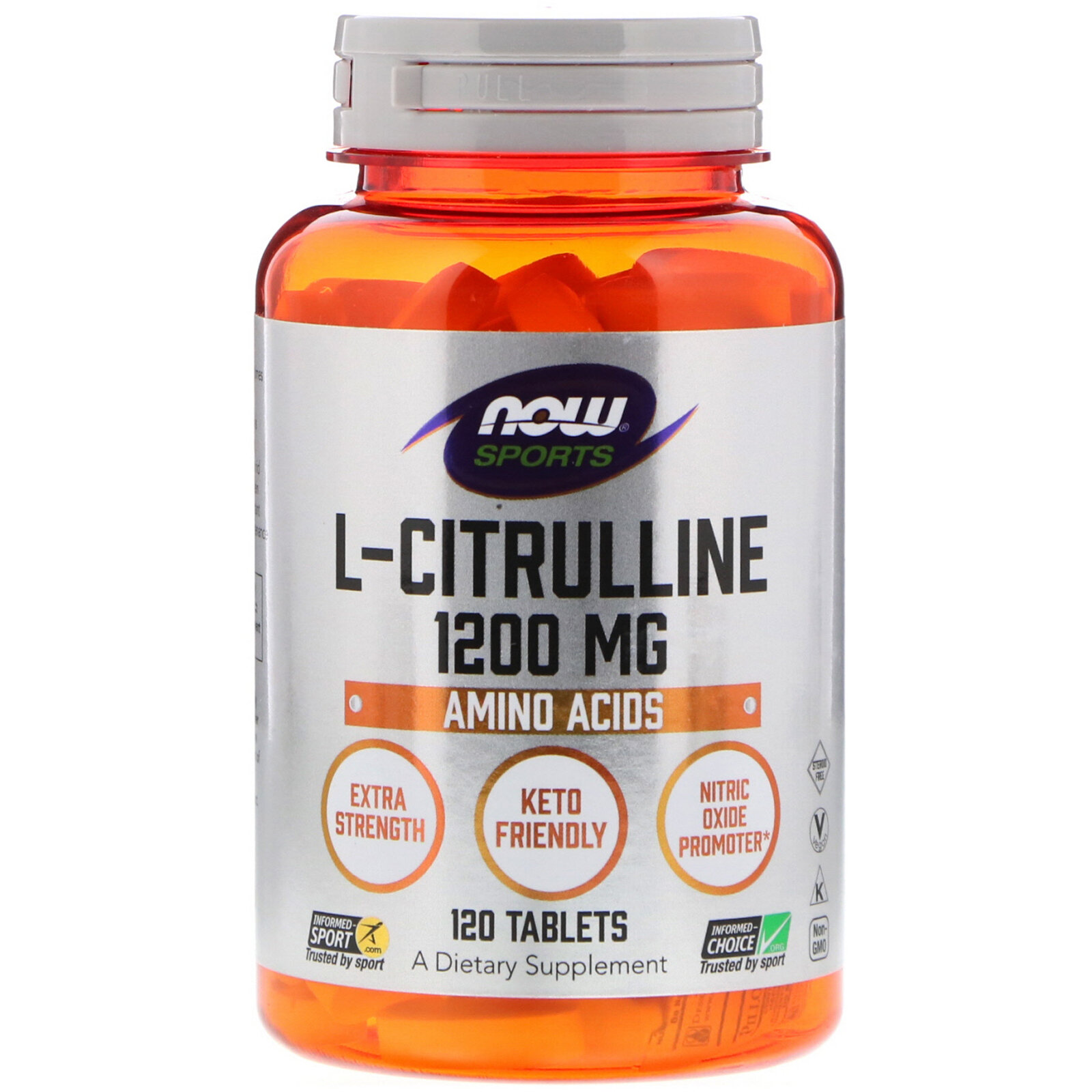 NOW FOODS L-Citrulline 1200 мг (L-Цитруллин) 120 таблеток (Now Foods)