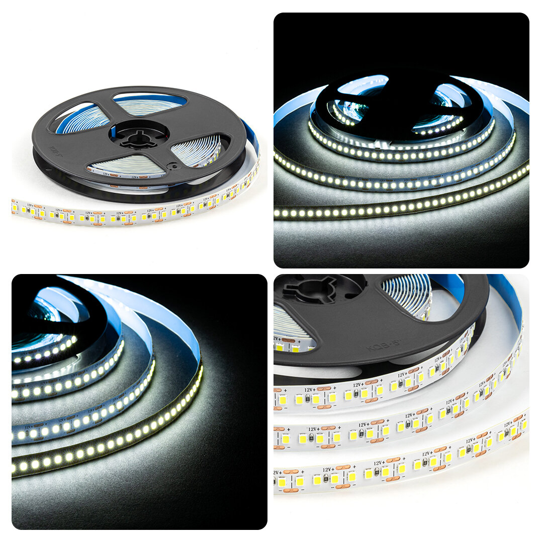 Светодиодная лента OGM 9,6W/m 60LED/m 5630SMD холодный белый 5M - фото №6