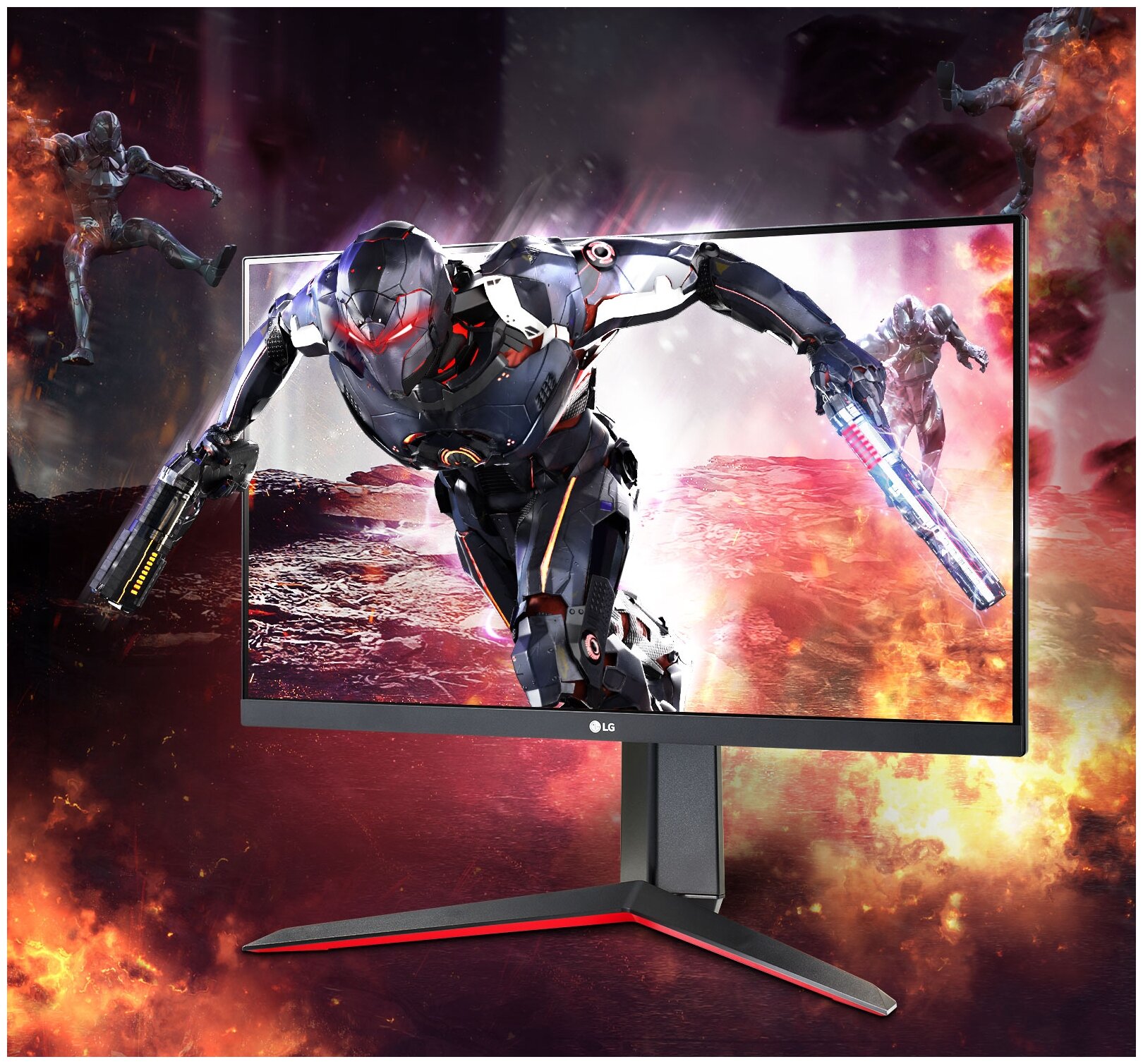 238 Монитор LG UltraGear 24GN650-B 1920x1080 144 Гц IPS Ростест EAC черныйкрасный