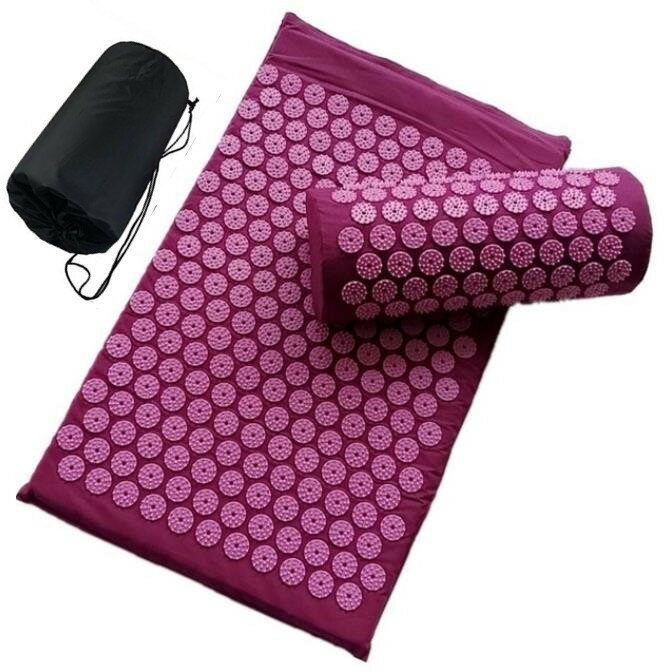Массажный набор акупунктурный коврик + подушка Comfortex (фиол-розовый)