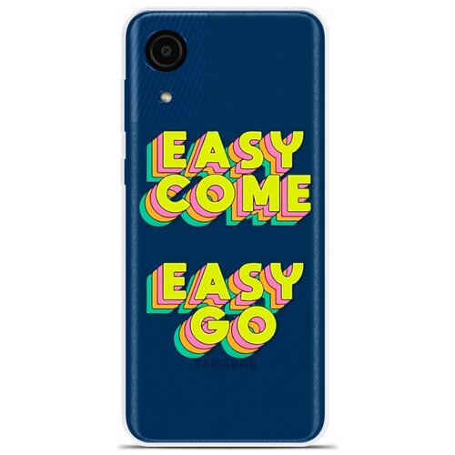 Силиконовый чехол на Samsung Galaxy A03 Core Easy Come / для Самсунг Галакси А03 Кор силиконовый чехол на samsung galaxy a03 core кит единорог для самсунг галакси а03 кор