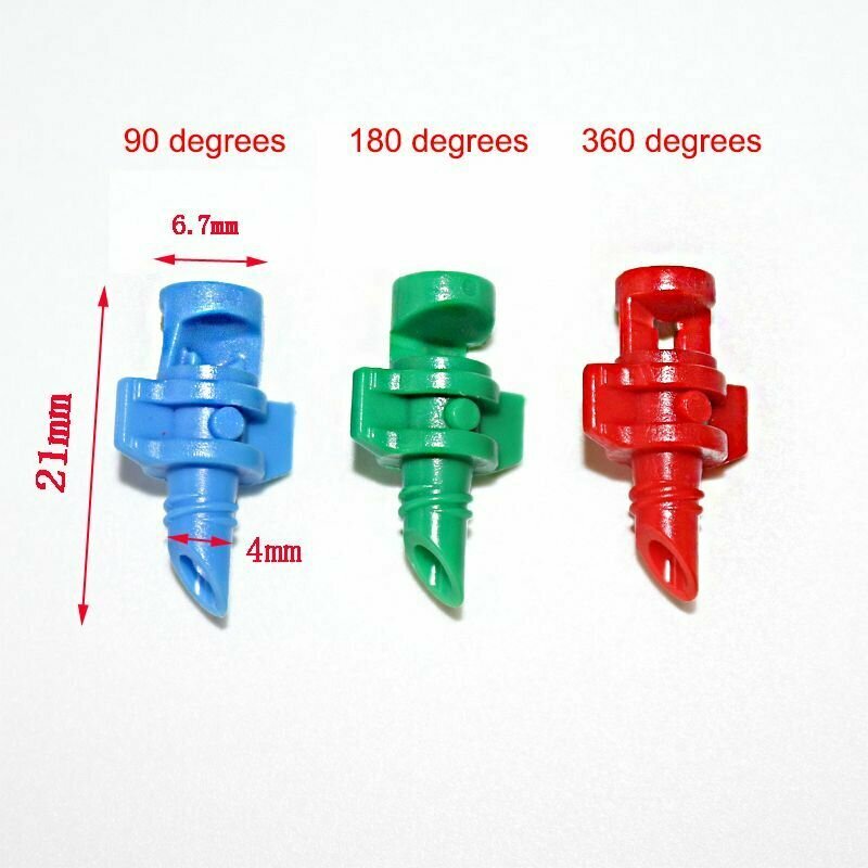 10 шт. насадка для полива туман, с резьбовым соединением, распылитель на 90 градусов ( Синий) - фотография № 10